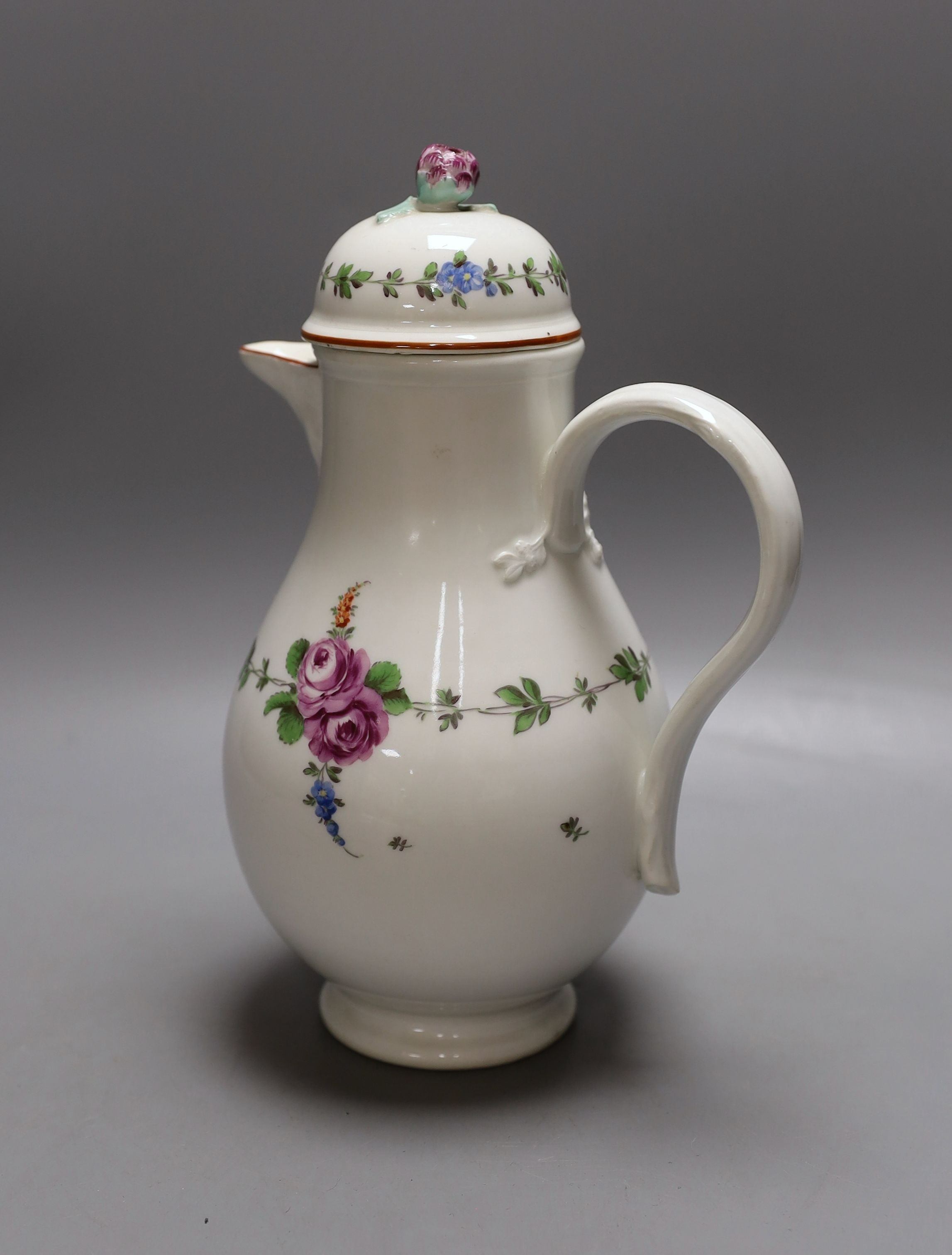 A Meissen jug and cover, Marcolini period, c. 1800 - 24cm tall